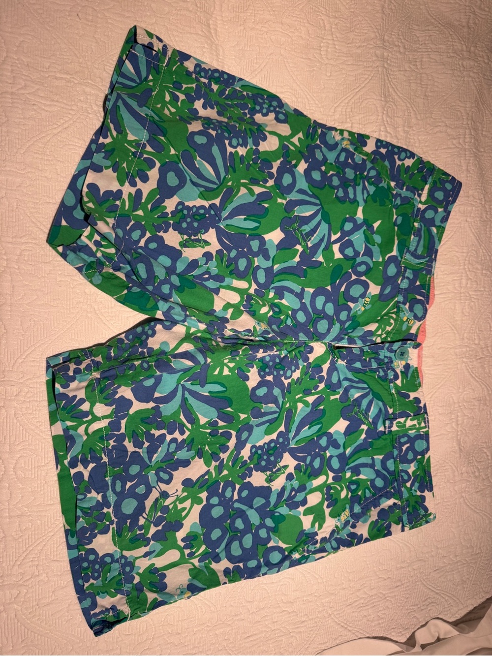 Lilly Pulitzer Green & Blue Floral Shorts